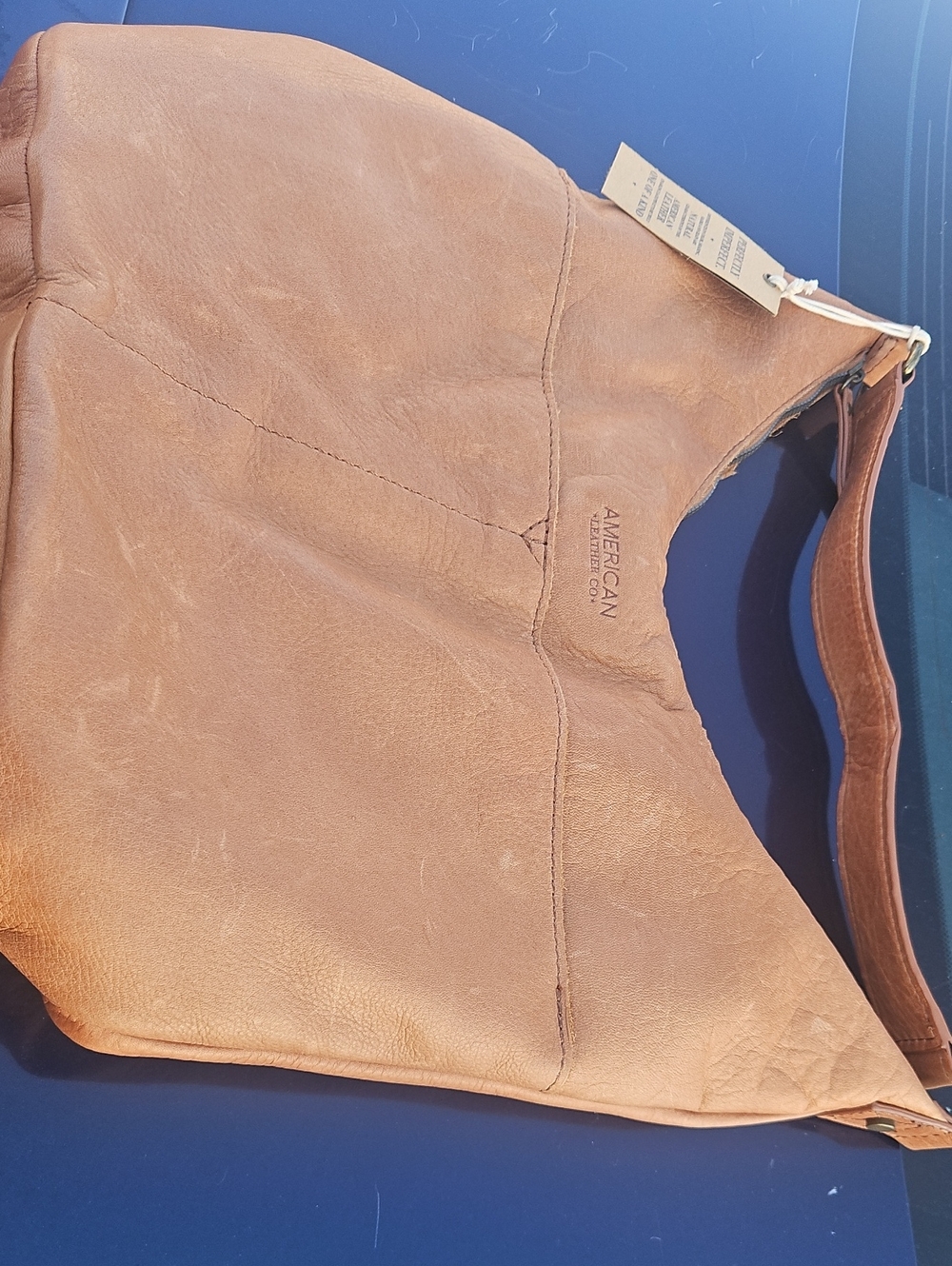 American Leather Co. Tan Leather Hobo Bag